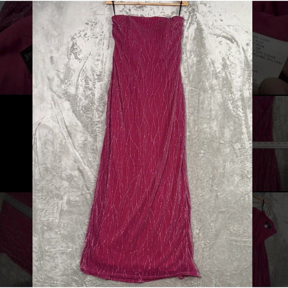 Vtg Jessica Mcclintock Gunne Sax Y2K Prom Formal Dress Strapless Pink Size 13